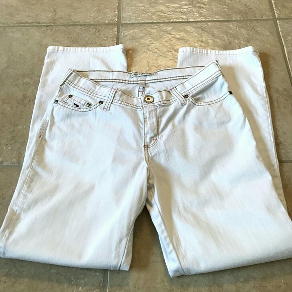 Tommy Hilfiger boyfriend white jeans - size 4 - Picture 5 of 8